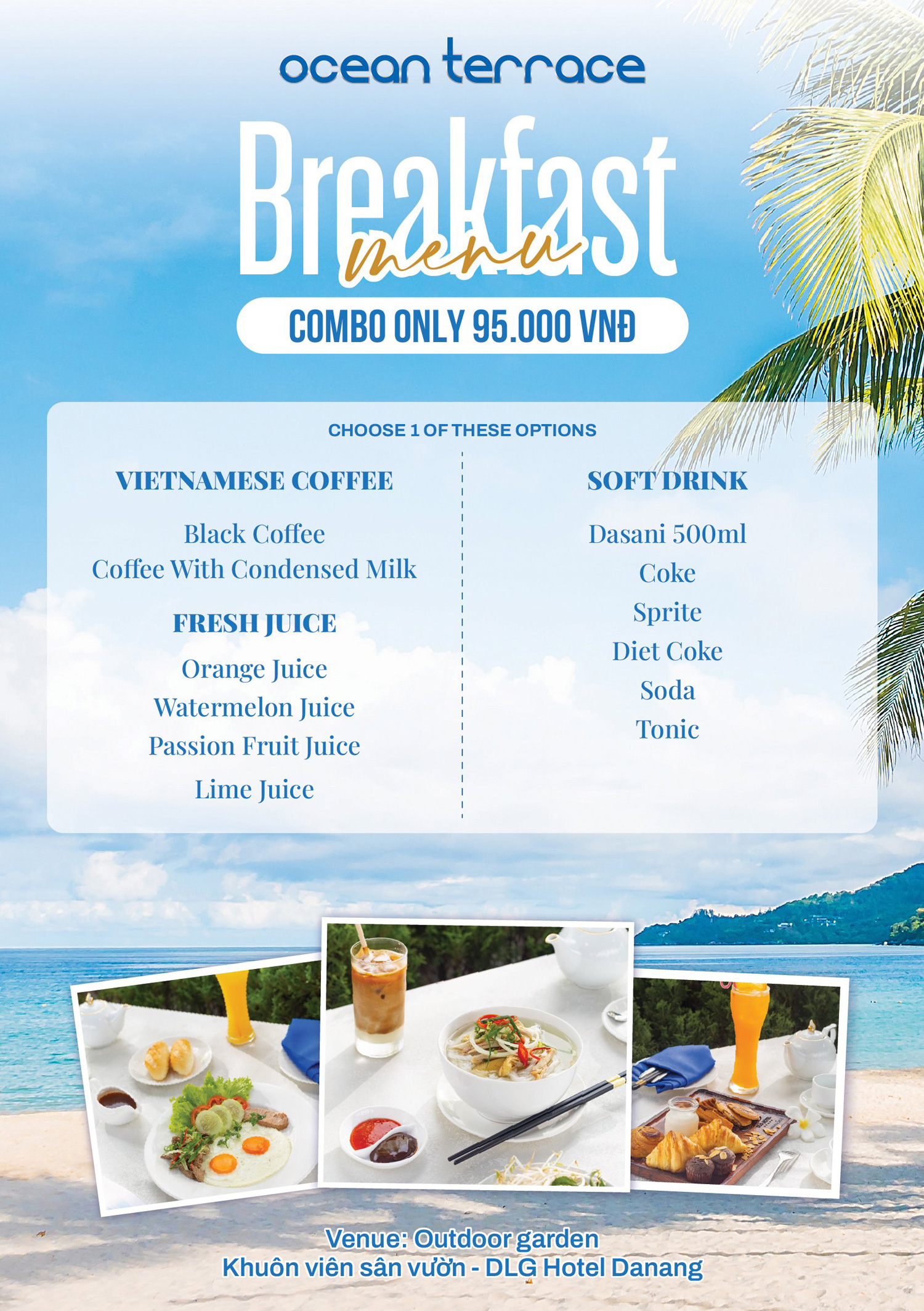 Ocean Terrace Breakfast Combo at DLG Hotel Danang