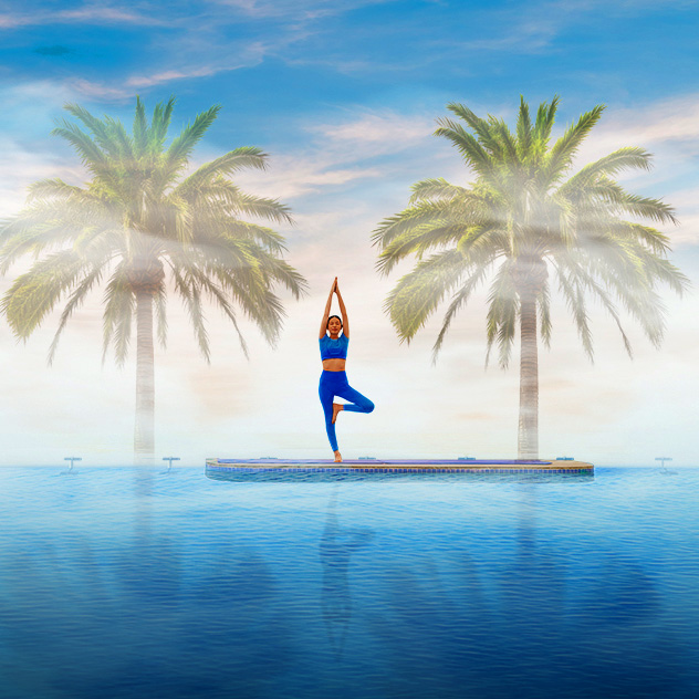 Poolside wellness moment at DLG Hotel Danang